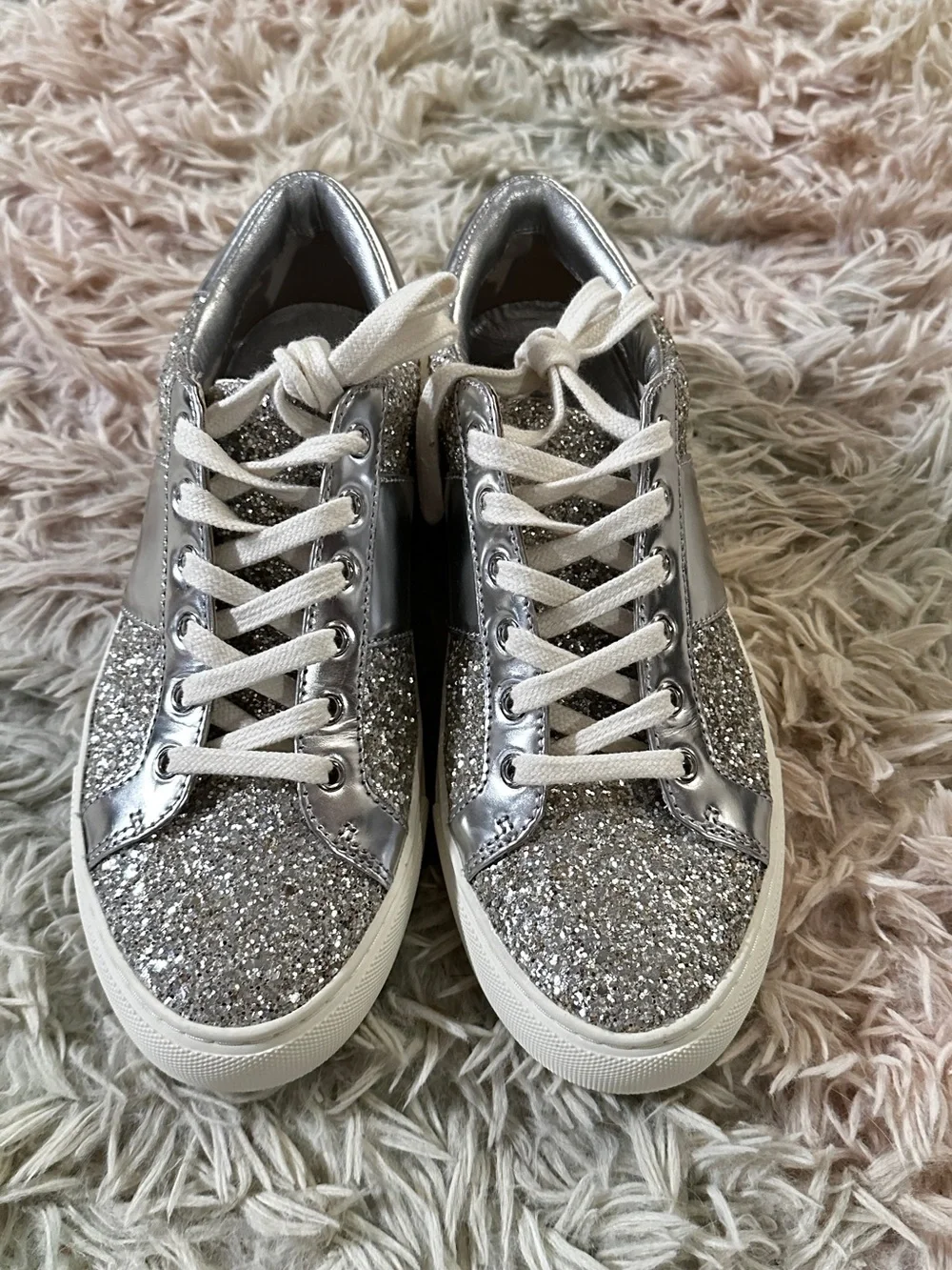 New Tory Burch Glitter Sneakers Size 7